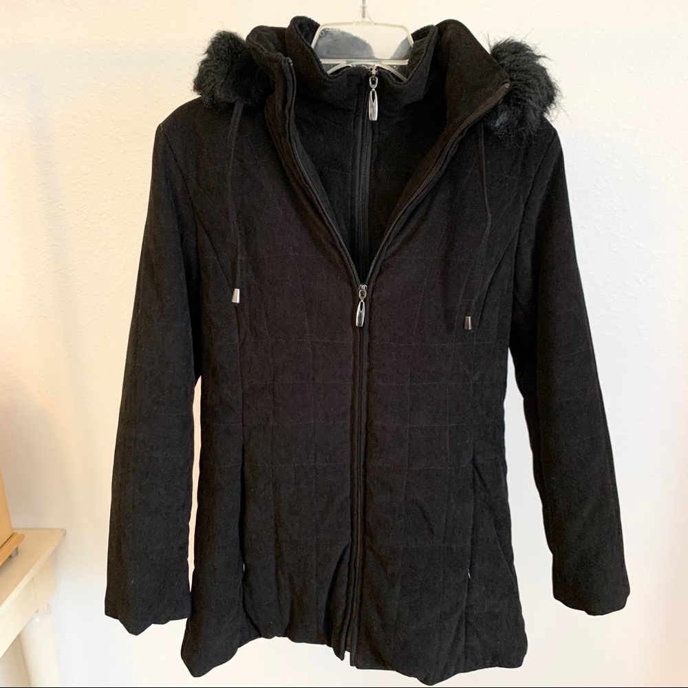 Faux Fur-Lined Winter Coat
